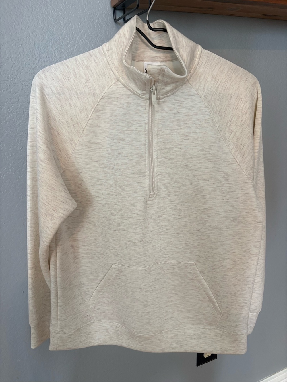 all in motion Women's Cream Heather Quarter-Zip Pullover